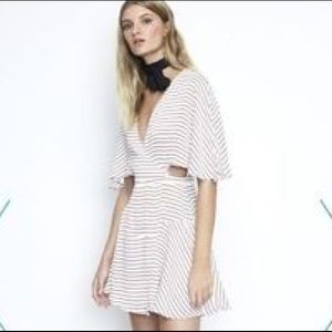 NEWTAGS FAITHFUL ALTO MUSE DRESS RED WHITE STRIPE